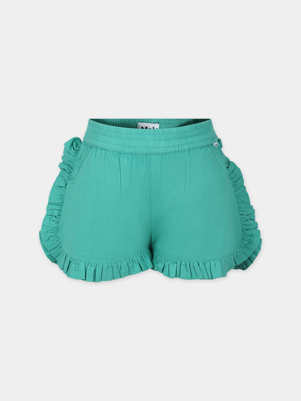 Shorts sportivi verdi per bambina